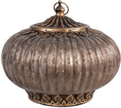 Clayre & Eef Candela cu led sticla maro cupru 17x14 cm (6GL4582)