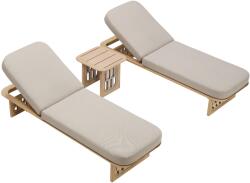 Higold Set sezlong gradina Higold Riva, 2 sezlonguri si masuta, bej