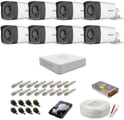 Hikvision Sistem camere supraveghere audio-video Hikvision, 2MP, 8 camere , IR 40m