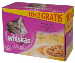 Whiskas alutasak 12-pack szárnyas aszpikban 12x85g Multipack