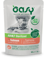 Oasy Cat Alutasakos Chunks in Gravy Adult Sterilized Salmon 85g - webshop