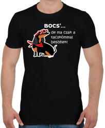 printfashion Bocs'. . . de ma csak a tacskómmal beszélek - Férfi póló - Fekete (16358530)