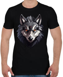printfashion Farkas - Férfi póló - Fekete (16317869)