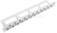 Lanberg Üres patch panel 24 port 1U 19" lépcsőzetes elrendezésű, tehermentesítővel (szürke) (PPKS-1224-S) (PPKS-1224-S)