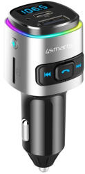 4smarts bluetooth FM Transmitter, autós töltő, fekete / szürke