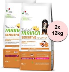 Natural Trainer TRAINER Natural SENSITIVE No Gluten Puppy & Junior Medium / Maxi Salmon 2 x 12 kg