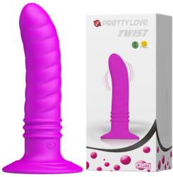 Pretty Love Vibrator Anal Twist, 10 Functii Vibratii, Silicon, Mov, 12.7 cm