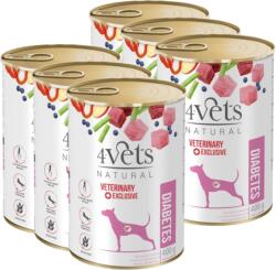 4Vets NATURAL 4Vets Kutya cukorbetegség 6x400g