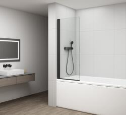 POLYSAN Polysan, ROTA BLACK forgatható kádparaván 750mm, átlátszó üveg, FB750 (FB750)