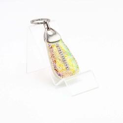 Lewitzky hologramos / kígyómintás csepp egysoros swarovski köves kulcstartó