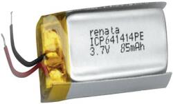 Renata lítium-polimer akku 3, 7 V, 85 mAh, 14, 9 x 16, 8 x 6, 8 mm, ICP641414PE