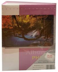 P&O Tájképes bedugós fényképalbum - 200 db 10x15 cm képhez (PP46200-1VIZESES-PINK)