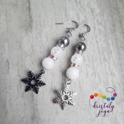 Kristály Jóga Shop Téli varázs 8 mm-es ásvány fülbevaló