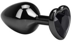 Guilty Toys Anal Plug Dark Anal Plug Small, Heart Shape, Black