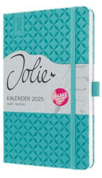 Sigel Naptár, A5, heti, 2025, kemény borító, SIGEL "Jolie", aqua zöld (SIJ5103)