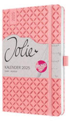 Sigel Naptár, A5, heti, 2025, kemény borító, SIGEL "Jolie", rózsaszín (SIJ5111)