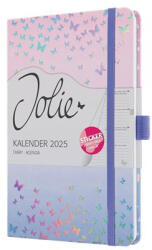 Sigel Naptár, A5, heti, 2025, kemény borító, SIGEL "Jolie", Butterfly Confetti Candy (SIJ5347)