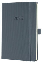Sigel Naptár, A5, heti, 2025, kemény borító, SIGEL "Conceptum", sötét szürke (SIC2566)