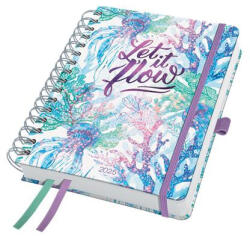 Sigel Naptár, spirál, A5, heti, 2025, kemény borító, SIGEL "Jolie", Let it flow (SIJ5604)