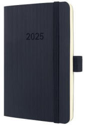 Sigel Naptár, A6, heti, 2025, puha borító, SIGEL "Conceptum", fekete (SIC2523)