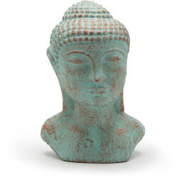 Ancient Wisdom Antik stílusú Buddha fej - zöld és bronz (Bast-04)