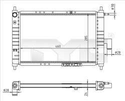 TYC Radiator, racire motor TYC 706-0023-R