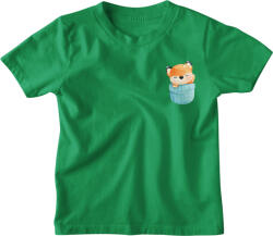  Vízfestmény Zsebminta Róka - Gyerek Póló (gyepolo337)