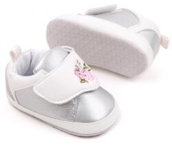 SuperBaby Pantofiori argintii pentru fetite - Roses