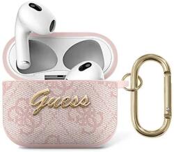 Guess GUA34GSMP husă pentru AirPods 3 roz 4G Script Metal Collection (GUA34GSMP)