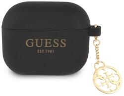 GUESS Husă din silicon Guess 4G Charms pentru Airpods 3, neagră