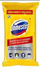  Domestos fert. törlőkendő 100db Lemon - delfinbuvar