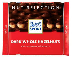 Ritter SPORT Selection csokoládé Ét-egészmogyoró 100g - delfinbuvar