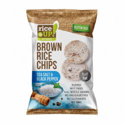 RiceUP! barna rizs chips sós és borsos ízű 60 g - delfinbuvar