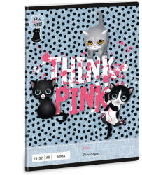 Ars Una Füzet iskolai A5, 32lap, sima 20-32 Ars Una THINK-PINK (5285) 23 10db/csomag - delfinbuvar