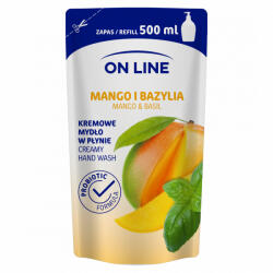 On Line folyékony krémszappan utántöltő mangó és bazsalikom 500 ml - delfinbuvar