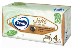 Zewa Softis 4rét. dob. papír zsebkendő NaturalSoft 80 db Új - delfinbuvar