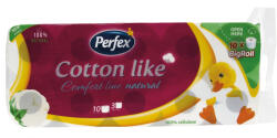 Perfex Toalettpapír 3 rétegű kistekercses 100% cellulóz 10 tekercs/csomag Cotton Like Comfort Line Natural Boni Perfex fehér - delfinbuvar