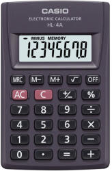 Casio Zsebszámológép 8 digit Casio HL 4 fekete - delfinbuvar