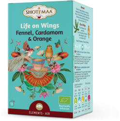 Shoti Maa bio life on wings édeskömény, kardamom és narancs tea 16x2g 32 g - delfinbuvar