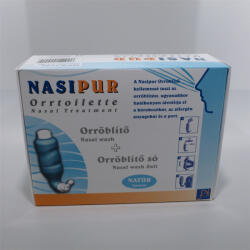 Nasipur orröblítő készülék+orröblítő só 30db 1 db - delfinbuvar