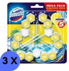 Domestos Power5 WC-rúd 3x55g I. Lime - delfinbuvar