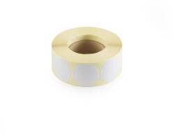 Etikett címke, 30mm, körcímke tekercses 1000 db/tekercs fehér - delfinbuvar