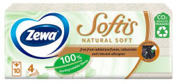 Zewa Softis 4 rétegű papír zsebkendő NaturalSoft 10x9 db - delfinbuvar
