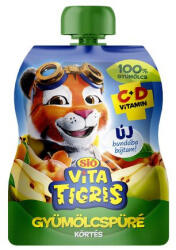 Sió Vitatigris Körte püré 100% 90g - delfinbuvar