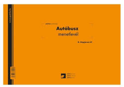Autóbusz menetlevél A4, 100lap, os fekvő D. GEPJ. 41 - delfinbuvar