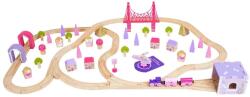 Bigjigs Toys Oraselul zanelor din lemn - BigJigs (BJT023) Trenulet