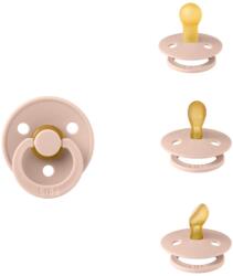 BIBS Set 3 suzete Colour Latex, tetina rotunda, simetrica & anatomica 0 luni + BIBS (SET3COLOUR)