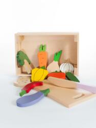 Marc toys Jucarie handmade Marc Toys - Ladita cu fructe si legume (MCA0052) Bucatarie copii