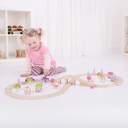 Bigjigs Toys Trenuletul zanelor - BigJigs (BJT022) Trenulet