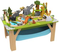 KidKraft Circuit din lemn cu masinute si masa de joaca incluse Aventura Safari (KK20172) - kidostore Trenulet